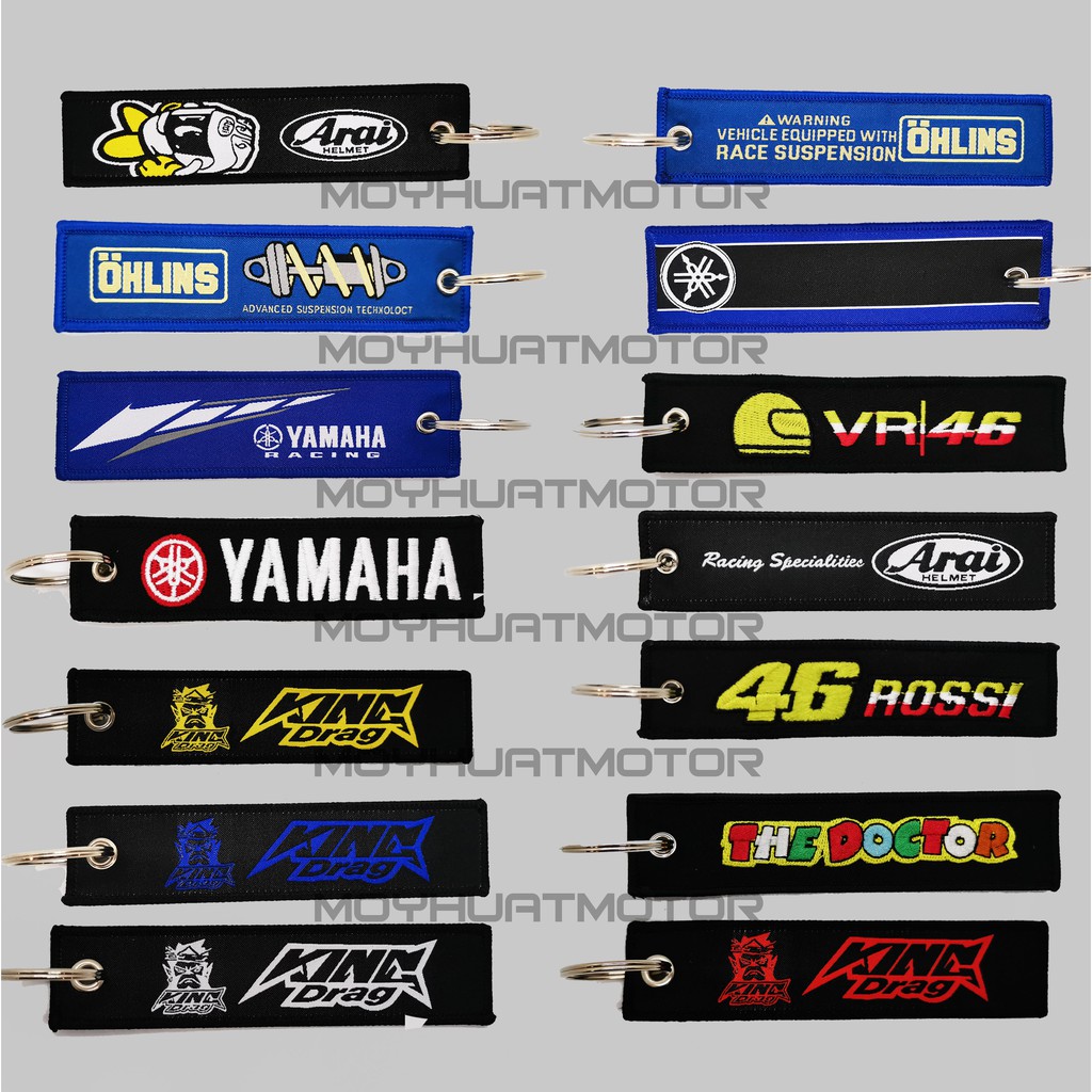 KEY CHAIN Yamaha Arai Ohlins Rossi THE DOCTOR VR46 KingDrag King Drag ...