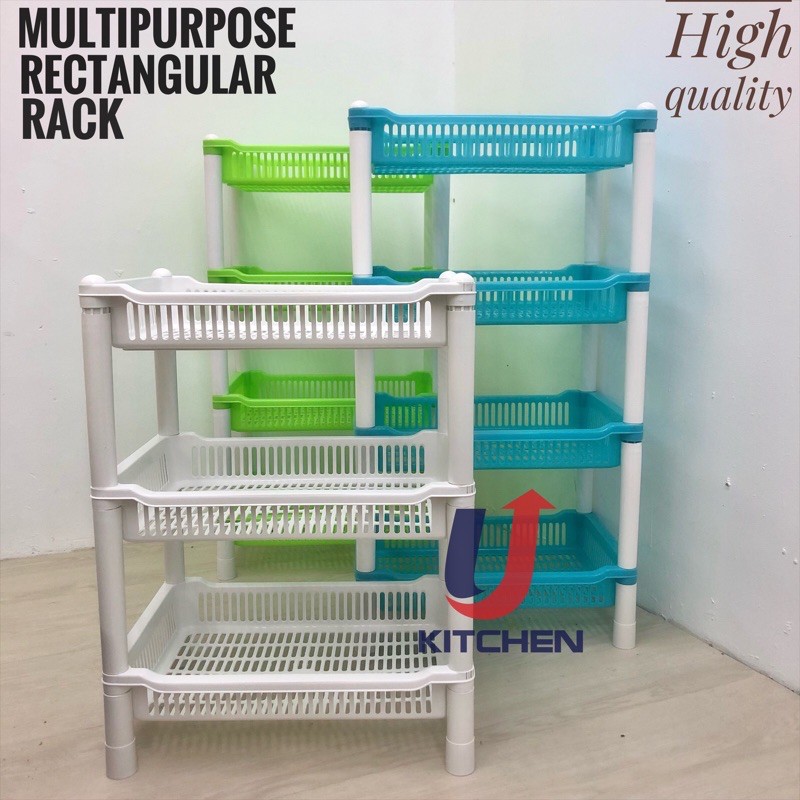 3 Tier 4 Tier High Quality Multipurpose Storage Rectangle Rack / Rak ...