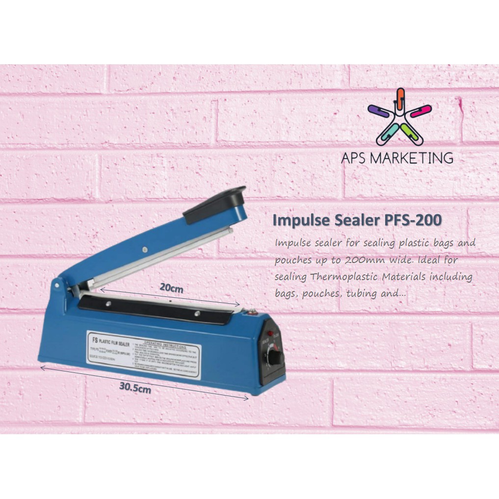Impulse Heat Sealer Plastic Bag Film Sealing Machine PFS 200 (Plastic ...