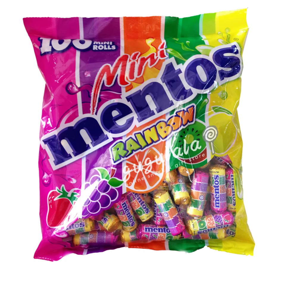 Mini Mentos Mint Rainbow Fruit 100 s Shopee Malaysia
