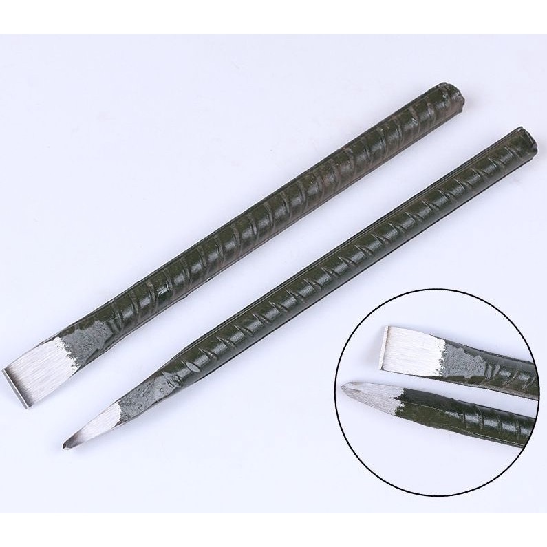 Concrete Chisel/ Cement Chisel Flat/ Point【16MM x 250MM】 Pahat Konkrit