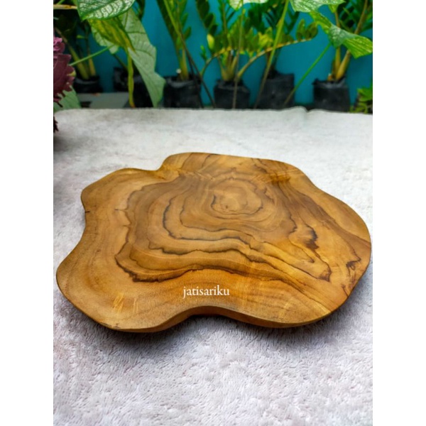 KAYU Natural TEAK WOOD PLATES FOOD SERVING CONTAINERS TEAK WOOD Wooden ...