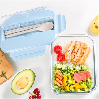 Multi Glass Transparent Lunch Boxes Set Microwave Lunch Box Set Kotak  Makanan Kaca Bekas Tupperware With Lid Flosso