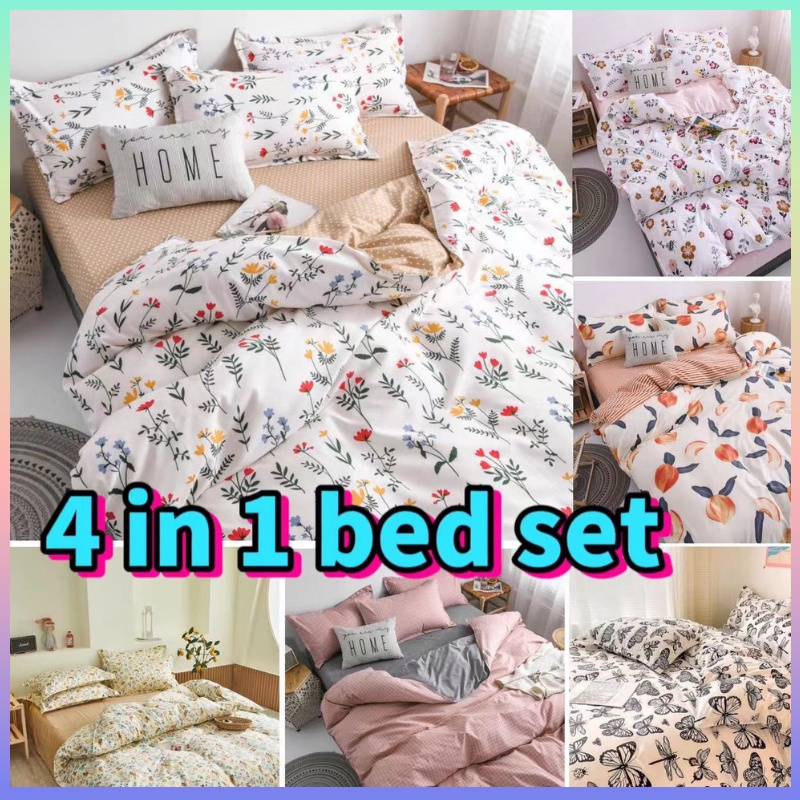 Malay spot Fashio Cadar Bedsheet Set 3pcs/4pcs Bedding Set Bed Cover