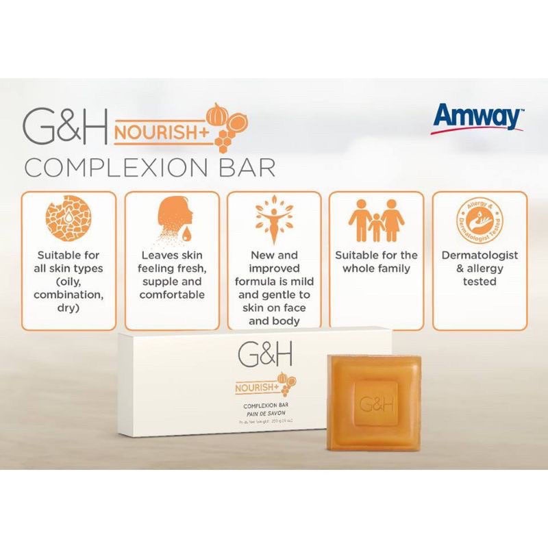 2023 NEW AMWAY G&H NOURISH+ Complexion Bar Honey Soap Bar/ PROTECT+ Bar Soap