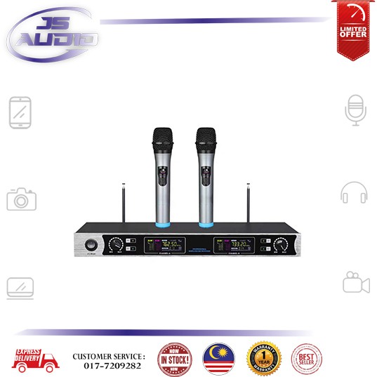 Js Audio Professional UHF 2.4G Super Long distance 2 Channel Wireless