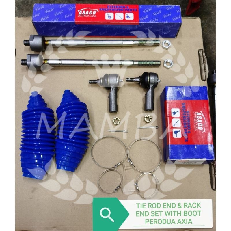 PERODUA KELISA,KENARI,AXIA,VIVA TIE ROD END & RACK END SET WITH BOOT