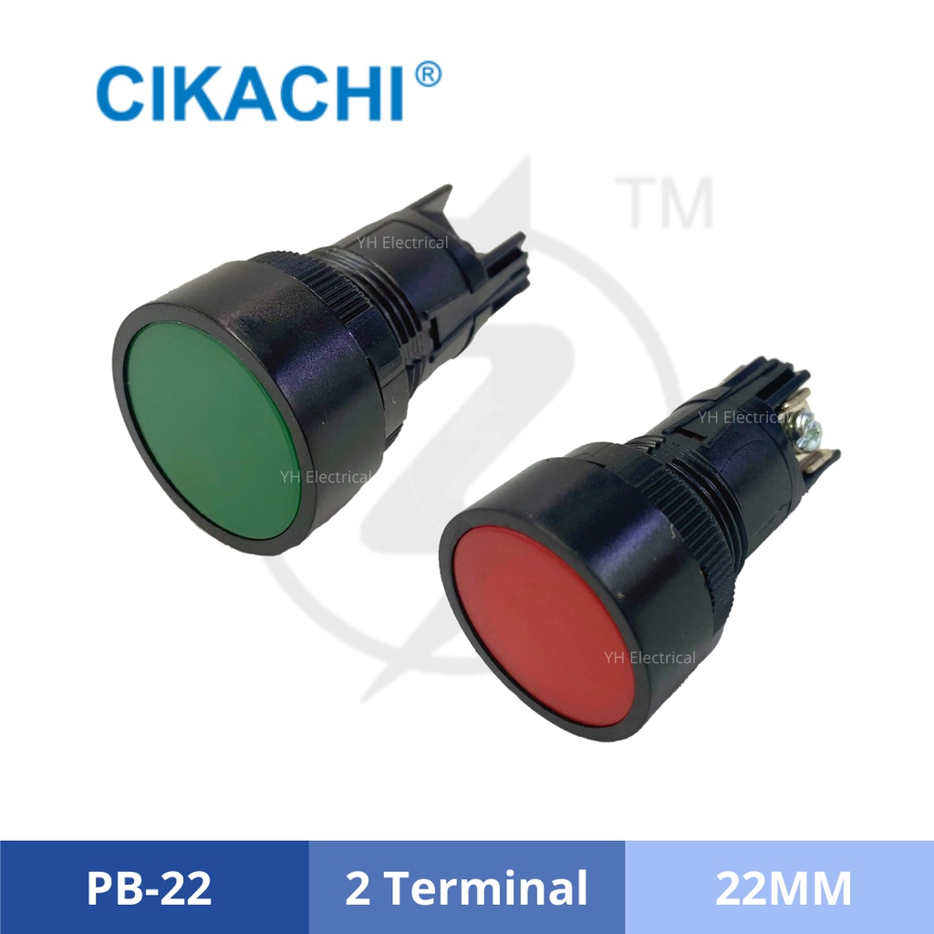 CIKACHI PUSH BUTTON PB-22 ( Green / Red ) 22MM ( CKC ) | Shopee Malaysia