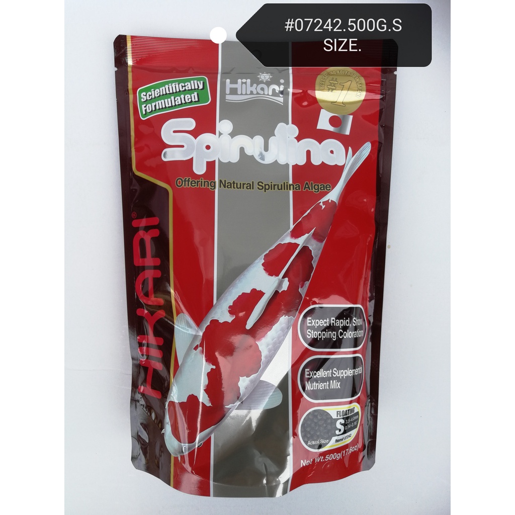 Hikari Spirulina Mini Floating Pellet 500gram Koi Fish Feed Food