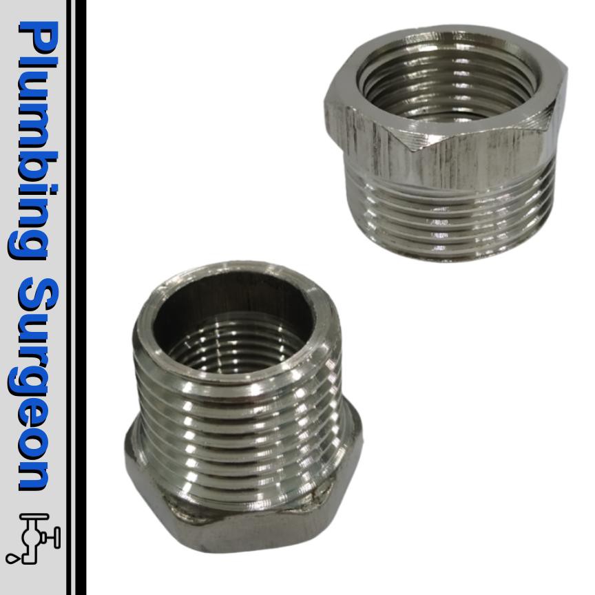 1/2" Washing Machine Pipe Connector Reducing Bush Stainless Steel Pipe
