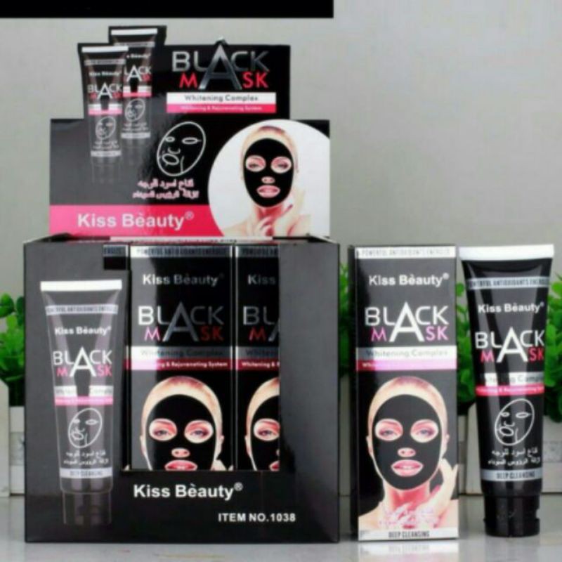 Kiss Beauty Black Mask Whitening Complex & Rejuvenating System Shopee