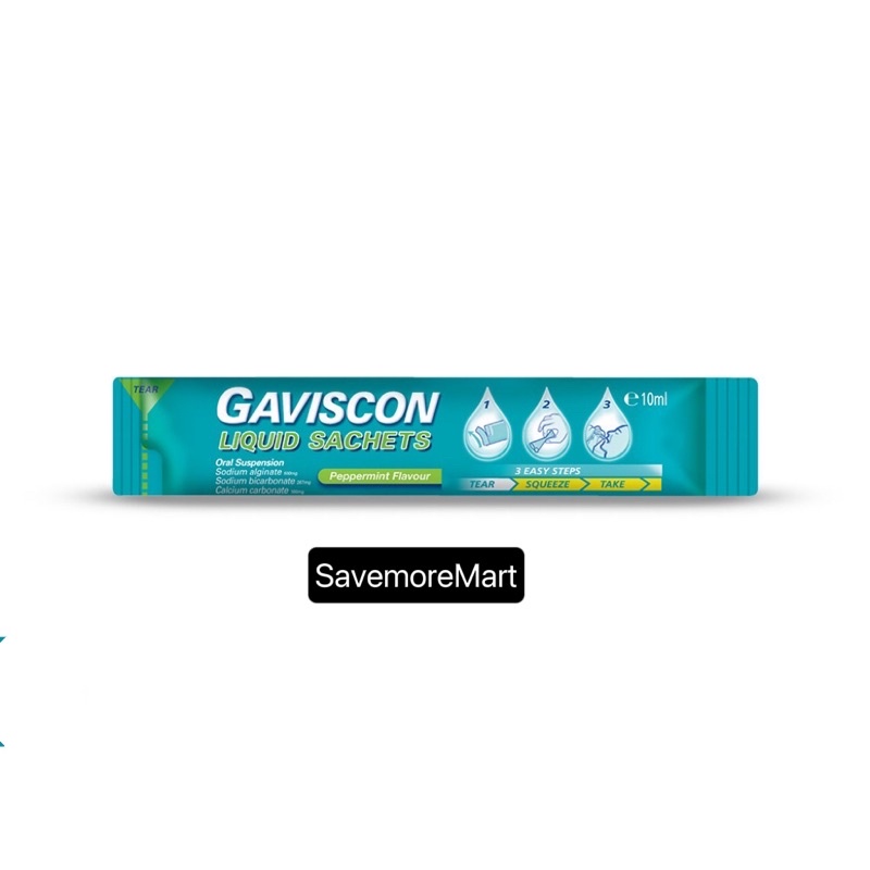 Gaviscon Liquid Sachets Peppermint Flavour 10ml Shopee Malaysia