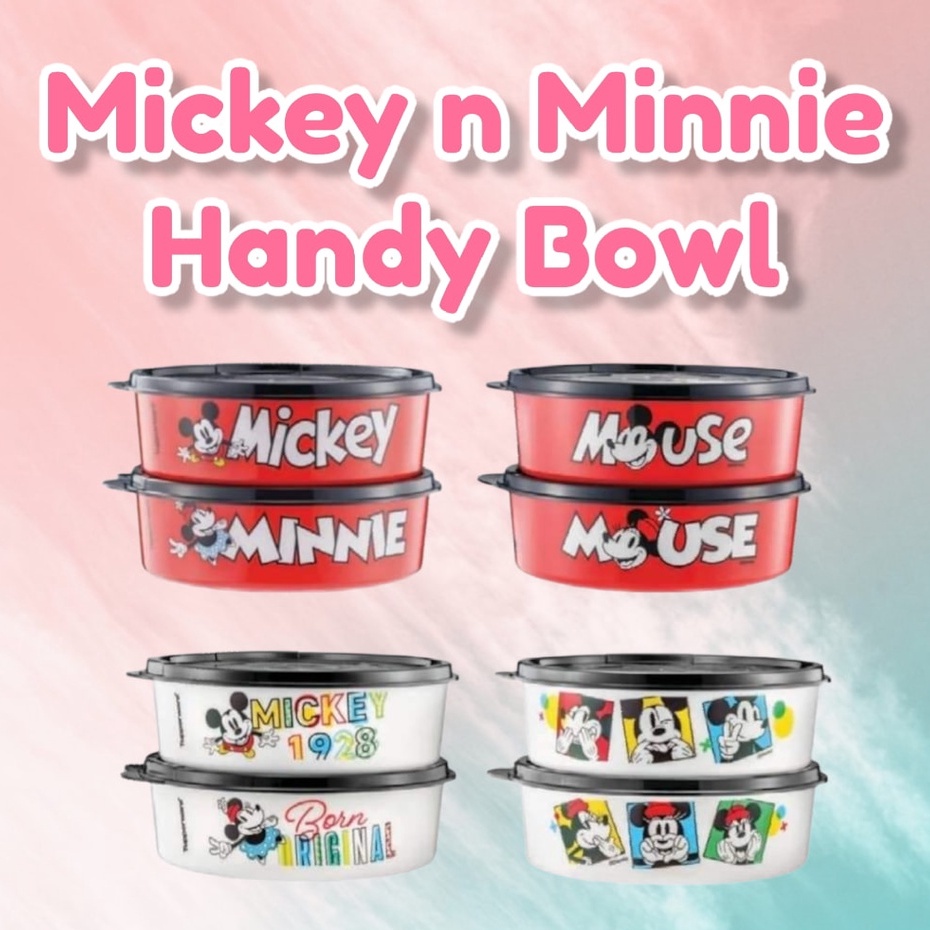 Tupperware Mickey & Minnie Handy Bowl Set 700ml | Shopee Malaysia
