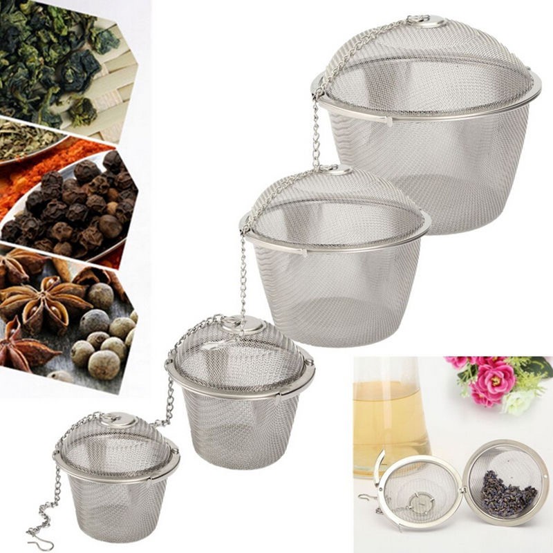 Sourcingmap Stainless Steel Tea Strainer - 8cm Diameter, Round Wire Mesh Filter For Loose Leaf Tea-524162