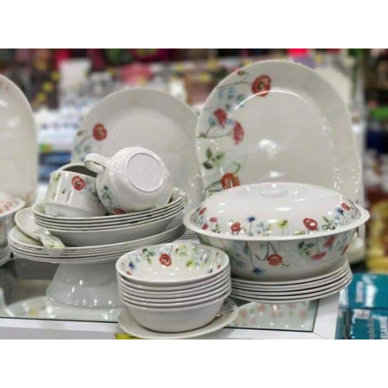 🔥 HOT OFFER 🔥Set melamine 42 pcs bunga corelle 🔥 | Shopee Malaysia