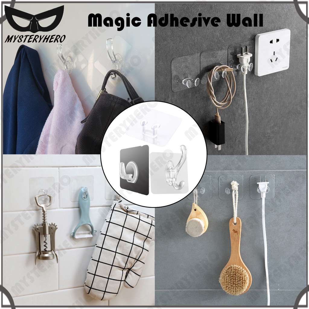MysteryHero Magic Adhesive Wall Phone Socket Plug Hook Bathroom Kitchen ...