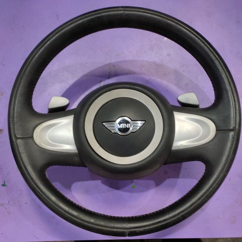 MINI COOPER STEERING WHEEL WITH AIRBAG COVER AND PADDLE SHIFT ( NO AIR