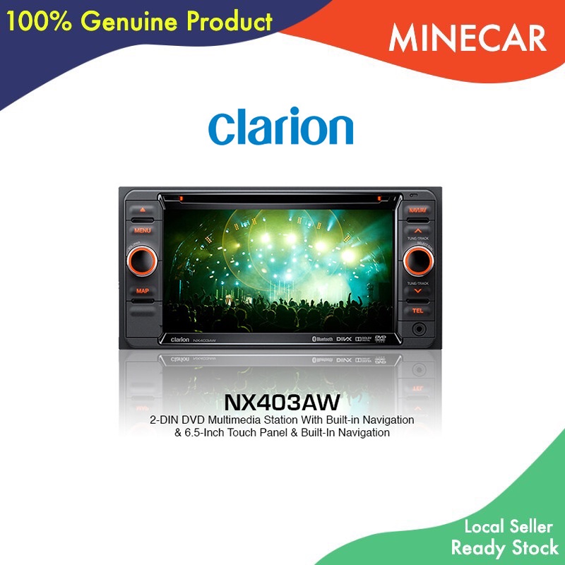 CLARION DOUBLEDIN CD/DVD MULTIMEDIA STATION NAVI BLUETOOTH 6.5" PLAYER