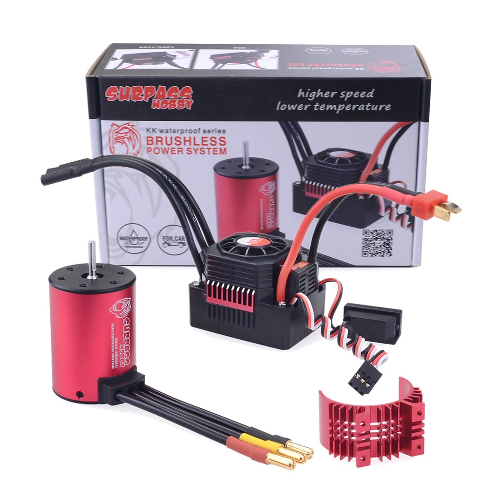 Combo Motore Brushless Surpass Hobby 3650 + Esc 45/60/80A Per Auto RC 1/10 - 1/12