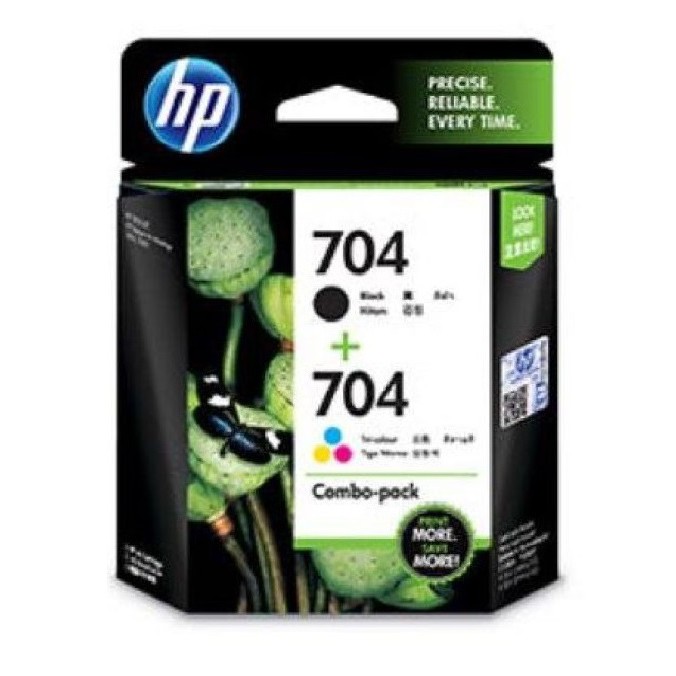HP 704 Combo Pack, Black or Color Original Ink Advantage Cartridges ...