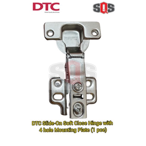 DTC C85 Fix on Soft Close Hinge with 4 Hole Mounting Plate (1pce ...