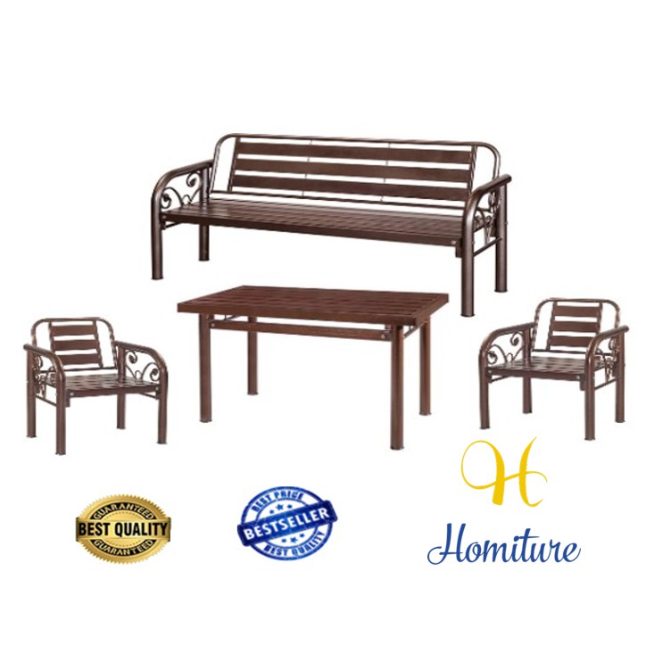 Simple and Solid Outdoor Furniture Bench Set /Garden Set/Metal Bench