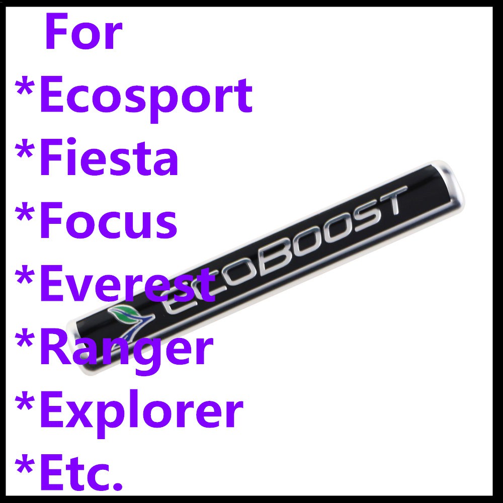 Car Ecoboost Emblem Badge Sport Logo 3D Sticker for Ford Ecosport 2012