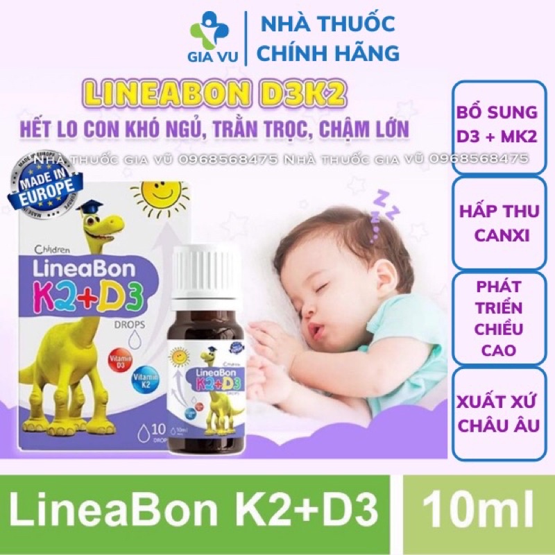 Lineabon d3 k2 Vitamin d3 k2 mk7 Vitamin d3 For Babies Calcium d3k2