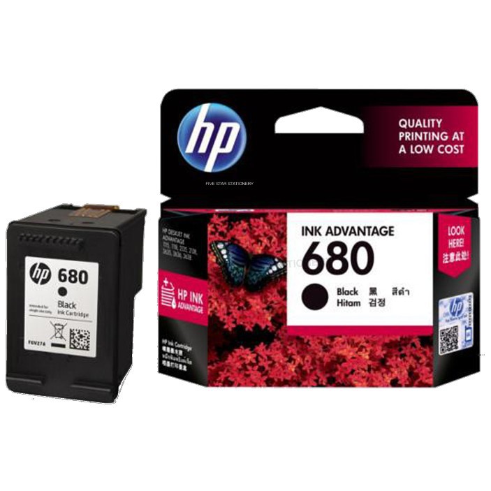 HP PRINTER INK CARTRIDGE 680 BLACK/ COLOUR (F5S29B/F5S44B/F5R96B/F5S44B/FOV64B/M2U86B/M2U87A)