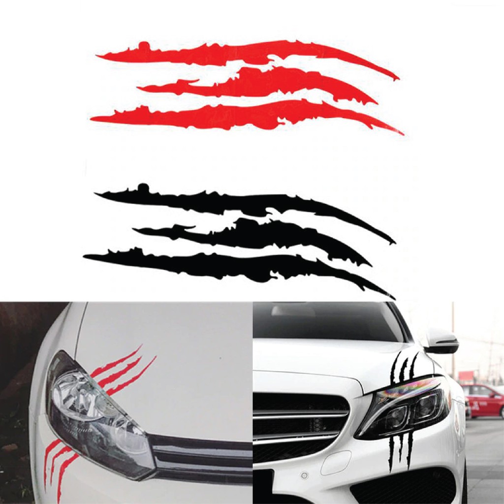 Car sticker Monster Claw monster mark body bumper door head lamp alza myvi  bezza axia perodua stiker honda kereta汽车贴纸