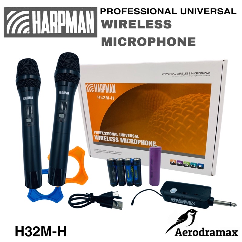 HARPMAN H32M-H 2CH HANDHELD WIRELESS MICROPHONE | Shopee Malaysia