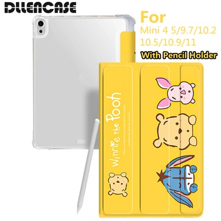 Dllencase For iPad Case With Pencil Holder 2021 Pro 11 2019 2020 10.2 7/8th  Generation 2018 9.7 5/6th Mini 4 5 Air 4 10.5 10.9 Cover A218