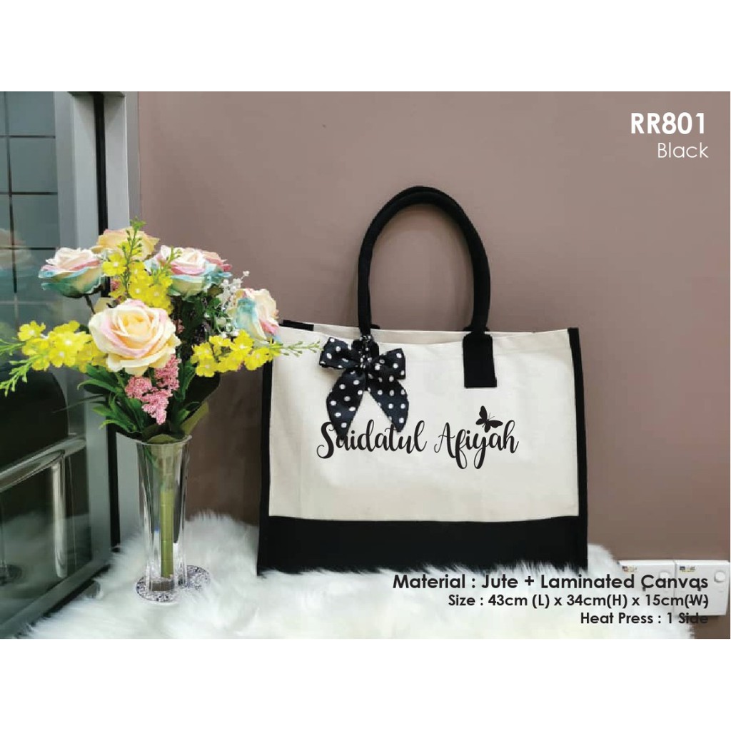 RR800 Personalised Jute Bag (43cm x 34cm) | Shopee Malaysia