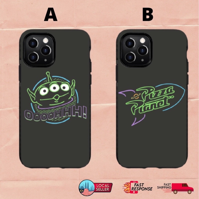 PIZZA PLANET CASE (BLACK NEON CASE) | Shopee Malaysia