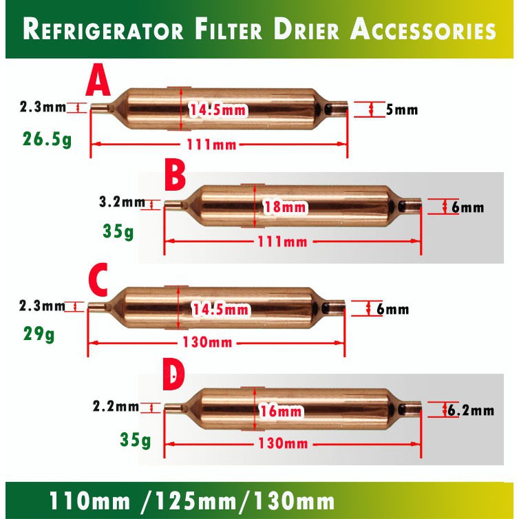 hot Filter Drier Refrigerator freezer universal filter Drier Shopee