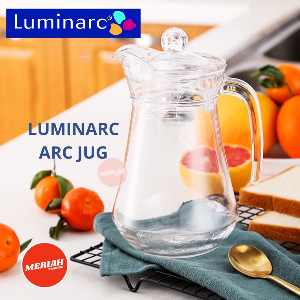 Luminarc ARC Glass Jug Pitcher with Lids 1L&1.3L Jag Kaca Water Teko