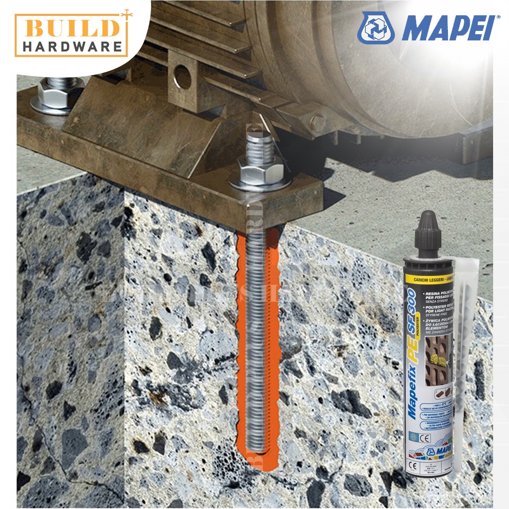 MAPEI 300ml Mapefix PE SF 300 锚固化学胶粘剂 Styrene-free Polyester Resin ...