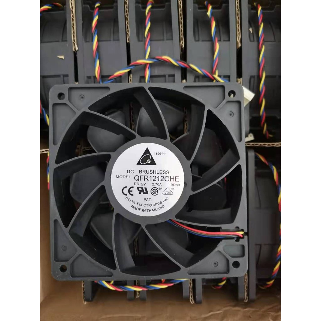 DELTA PFC1212DE 12V 2.7A 12038 12CM AntMiner FAN For S9 L3+ A9 D3 etc ...