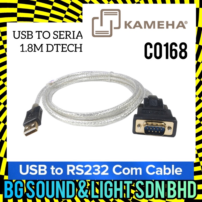 DTECH CO168 USB TO RS232 SERIAL 1.8M DTECH | Shopee Malaysia