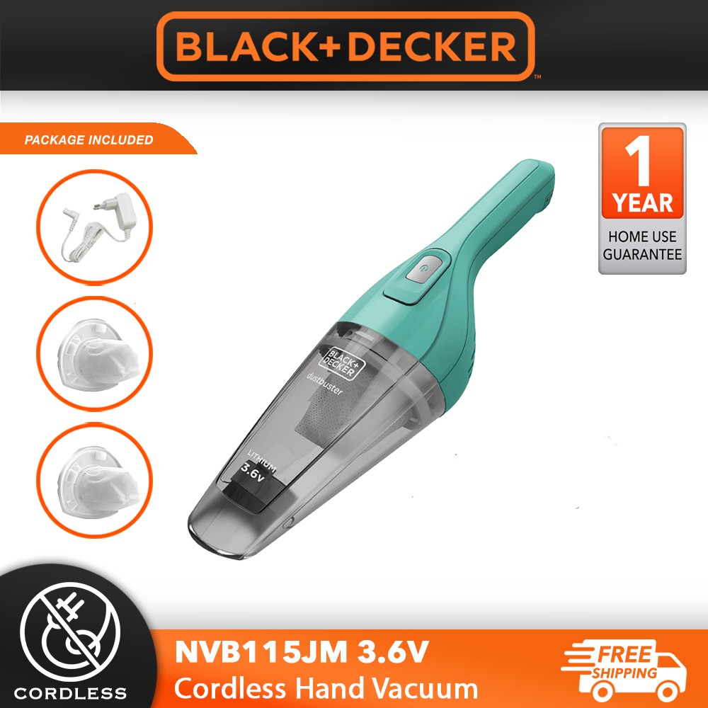 BLACK & DECKER NVB115JM Quick Clean Cordless Hand Vacuum 3.6V With