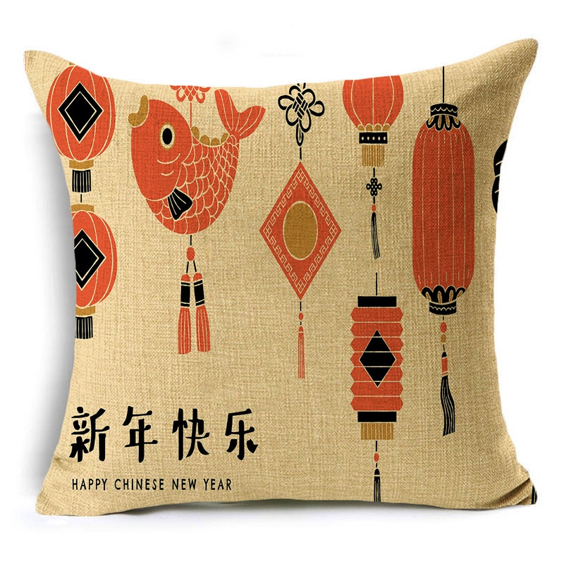 Creative 2024 Chinese New Year Pillowcase New Year Scene Festive   83c984f0bd1b44b95c827f893c05173f