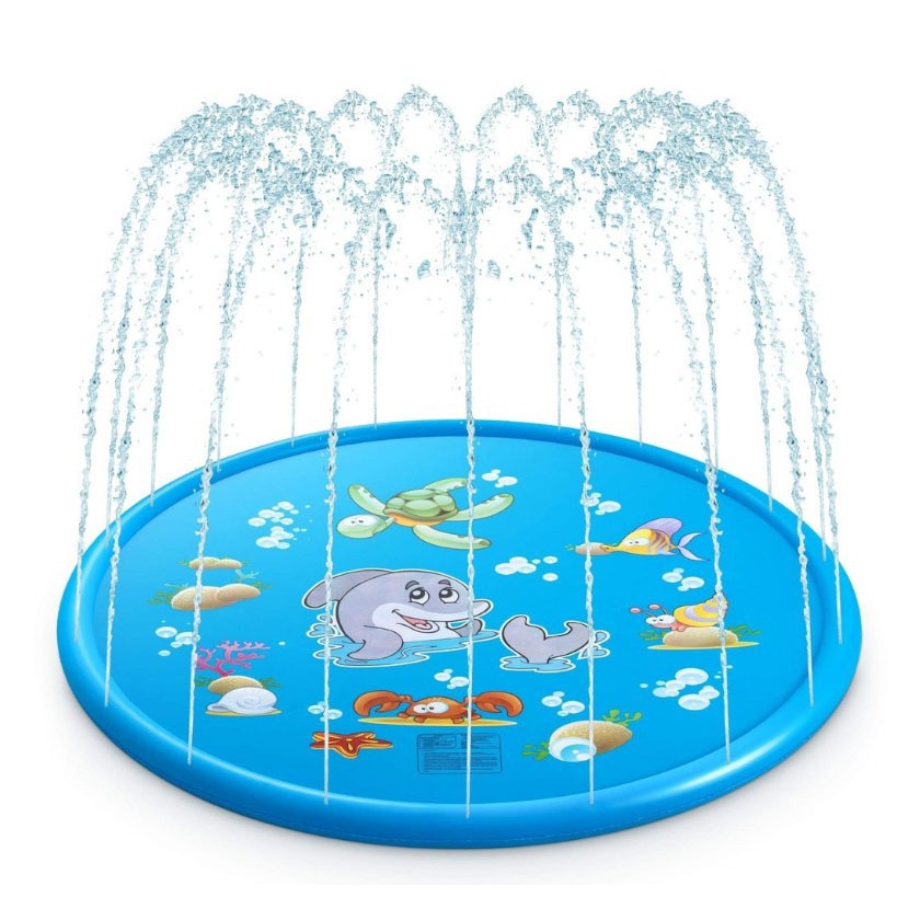 KOLAM MANDI BUDAK Fun Sprinkle and Splash Water Spray Mat Portable Pool ...