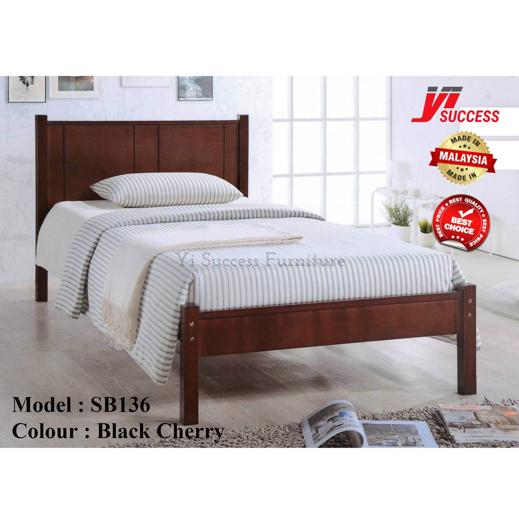 Yi Success Potter Wooden Single Bed Frame / Quality Single Bed / Katil ...