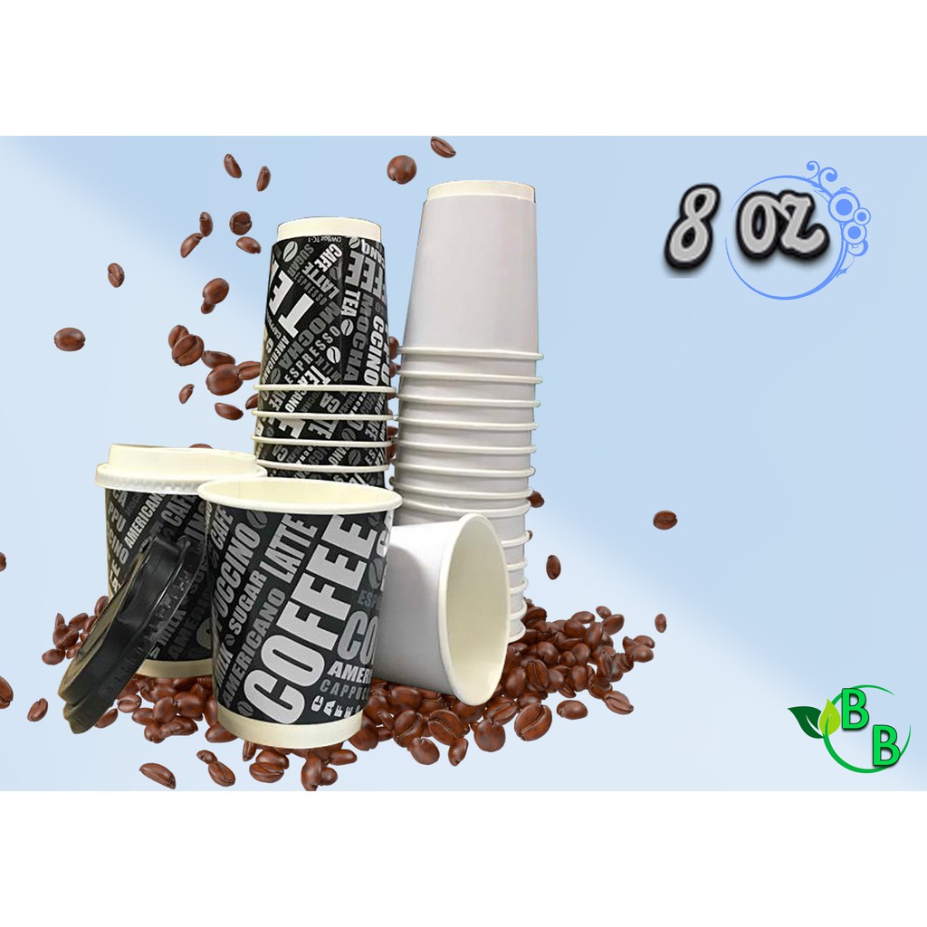 Paper Cup Hot 8oz (Double Wall) With Lid (50pcs) | Shopee Malaysia