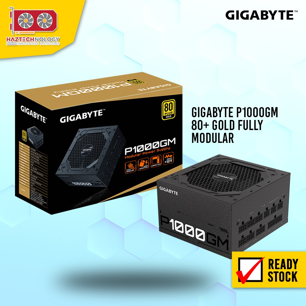 Gigabyte P1000GM 80+ Gold Full Modular Power Supply Shopee Malaysia