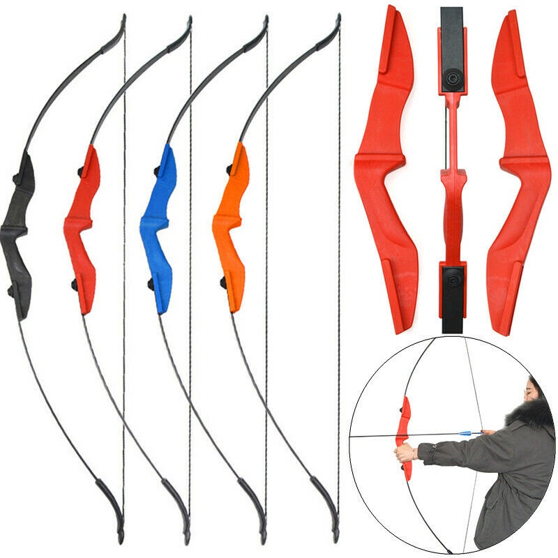 Archery 54'' Recurve Bow Takedown Bow For Target Practice With Finger 