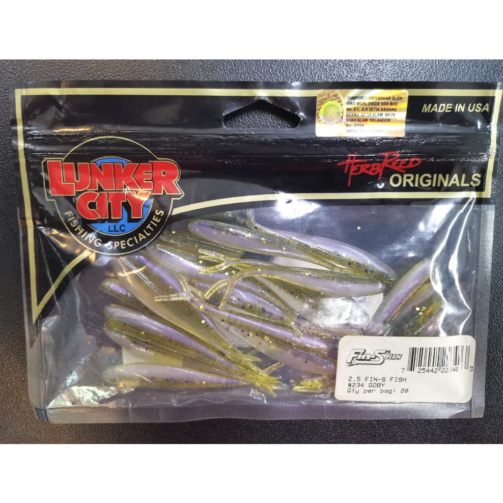Lunker City Fin-S Fish Bait 5-Pack - Realistic Swimbait For Bass Fishing With Forked Tail - View #3