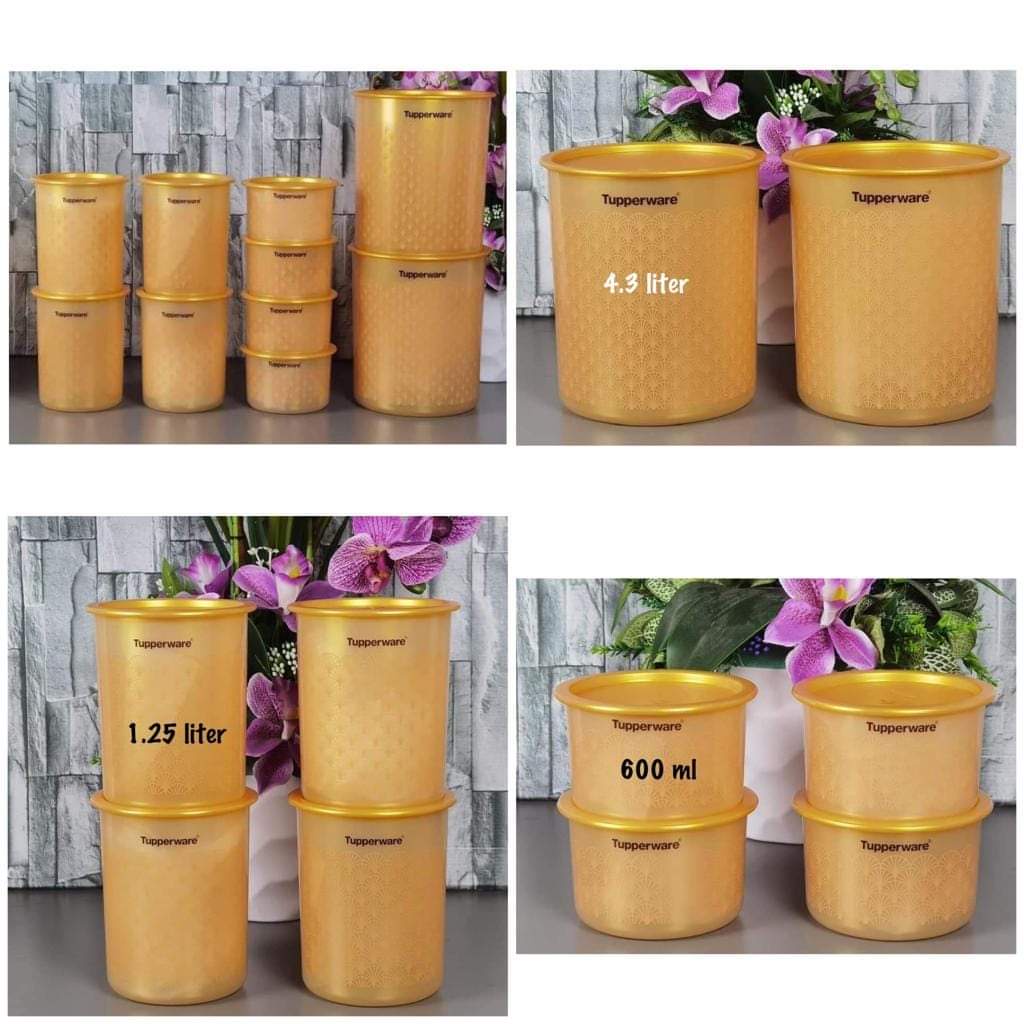 GOLDEN ONE TOUCH TUPPERWARE HAMPER HARI GURU HAMPER / BEKAS KEDAP UDARA ...