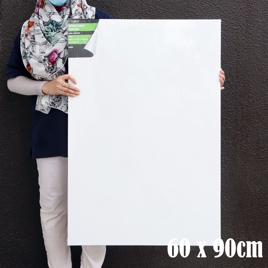 Craft.E Big Size Stretched Canvas 15mm 280gsm Artist Grade Gesso Primed