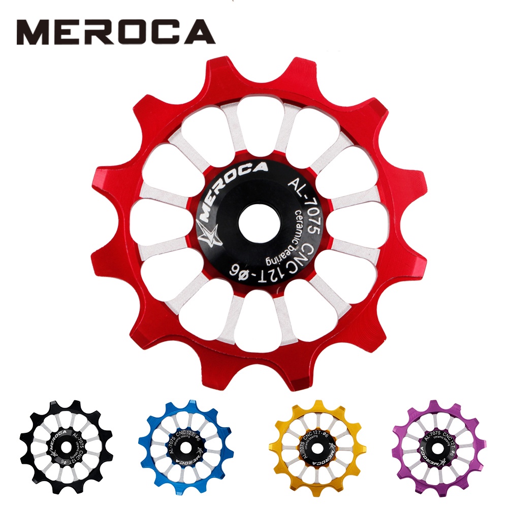 MEROCA 12T Mtb Bicycle Rear Derailleur Jockey Wheel Ceramic Bearing ...